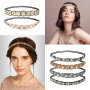 Comius Sharp 6 Pièce Strass Bandeaux Élastiques Bohême Elastiques Bandeaux avec Cristal Strass Bijoux Bandes pour Femmes Cheveux
