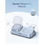 UGREEN MagFlow 3 en 1 Qi2 25W Chargeur Induction iPhone MFi Certifié Compatible avec MagSafe iPhone 16 15 14 13 12 Plus Pro Max 