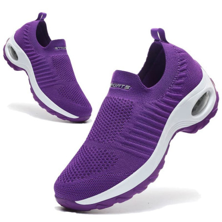 Chaussure Femme Sneakers Chaussures Orthopediques Legere sans Lacets Tennis Confort Outdoor de Jogging Sport Fitness Gym Athléti