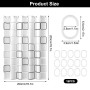 Rideau Douche Anti Moisissure, Rideau de Douche 200x200, PEVA Rideaus Baignoire Séchage Rapide, Shower Curtain avec 16 Crochets,