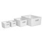 TATAY Ensemble de 4 Panier de Rangement Baobab (1 x 15L, 1 x 5L, 2 x 1,5L), Polypropylène, sans BPA, Blanc Pergame. 7011101 Gran