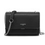 David Jones - Petit Sac Bandoulière Femme Mini Pochette Téléphone Portable Cuir PU Rigide à Main Chaînes Porté Epaule Besace Rec