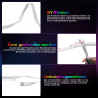 Kangtaixin Neon Ruban LED 3m, RGB Bande LED avec Contrôle APP Contrôle, Flexible Étanche Découpable Synchronisation Musicale Ban