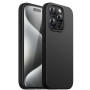 JETech Coque Silicone pour iPhone 15 Pro 6,1 Pouces, Protection Complète du Corps au Toucher Soyeux, Étui Housse Anti-Chocs (Noi