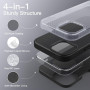 JETech Coque Silicone pour iPhone 15 Pro 6,1 Pouces, Protection Complète du Corps au Toucher Soyeux, Étui Housse Anti-Chocs (Noi