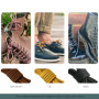 Lacets en cuir de qualité - Largeur de 3,5 mm - longueur : 80 cm, 120 cm, 140 cm. Pour brogue d’Oxford, Timberland ou chaussure 