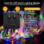 Micacorn Solaire Tubes Lumineux, Étanche Guirlande Solaire 12 Mètre 8 Modes 100 LED Tube Lumineux Exterieur Solaire pour Piscine