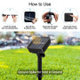 Micacorn Solaire Tubes Lumineux, Étanche Guirlande Solaire 12 Mètre 8 Modes 100 LED Tube Lumineux Exterieur Solaire pour Piscine