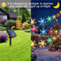 Fohil Guirlande Lumineuse Exterieur Solaire, 12M 100 LED Flocon de Neige Lumières de Noël Étanche 8 Modes Dècoration noël Exteri