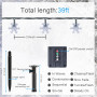 Fohil Guirlande Lumineuse Exterieur Solaire, 12M 100 LED Flocon de Neige Lumières de Noël Étanche 8 Modes Dècoration noël Exteri