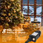 SALCAR Guirlande Lumineuse LED Cluster 10m 400 LEDs sur Fil de Cuivre, IP44 Imperméable avec 8 Modes, Timer et Mémoire, pour Int