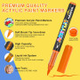 Lyuvie 90 Couleurs Feutre Acrylique, Acrylic Paint Brush Marker à Peinture à Base D'eau, Marqueur Peinture Acrylique pour Pierre
