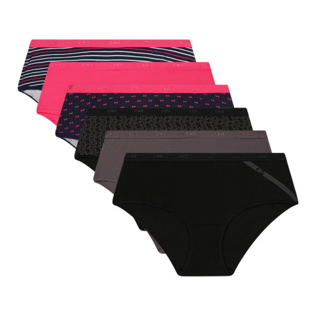 Dim Boxer Femme Les Pockets Coton Stretch Colorés x6