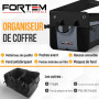 FORTEM Organisateur de Coffre SUV, Sac Rangement Pliable Multi Compartiments, Accessoires Auto Femme Homme, Oxford 1680D, Fond A