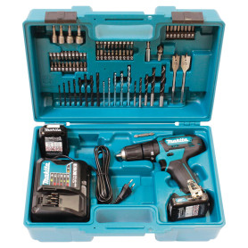 Makita HP333DSAX1 Perceuse-visseuse à percussion sans fil 12 V max. 2 Ah - 2 batteries + chargeur dans coffret de transport