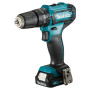 Makita HP333DSAX1 Perceuse-visseuse à percussion sans fil 12 V max. 2 Ah - 2 batteries + chargeur dans coffret de transport