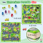 Labyrinthe magnétique 2 en 1 pour Voiture - Tableau de comptage magnétique Alphabet - Puzzle en Bois Double Face - Jouet préscol