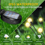 SCNNC Lampes Solaires Lucioles Exterieures Jardin, 8 LED Lumière Solaire Extérieure Luciole IP65 Étanche Blanc Chaud, Firefly La