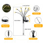 SCNNC Lampes Solaires Lucioles Exterieures Jardin, 8 LED Lumière Solaire Extérieure Luciole IP65 Étanche Blanc Chaud, Firefly La