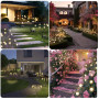 SCNNC Lampes Solaires Lucioles Exterieures Jardin, 8 LED Lumière Solaire Extérieure Luciole IP65 Étanche Blanc Chaud, Firefly La
