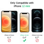 Meliya 1 Piece Coque Compatible pour iPhone 12 Mini 5.4”, Étui en Silicone avec Doublure en Microfibre Souple, Conception Spécia