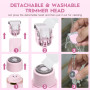 XkuiHF 2 in 1 Rasoir Electrique Femme, Tondeuse Femme Intime, IPX7 Étanche Rasoir Femme, utilisation humide et sèche pour le vis
