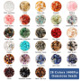 Knpwer 1600 Pcs+Kit Fabrication Bijoux avec Perles Cristal,28 Couleurs Perles Irrégulières en pierres Précieuses Naturelles pour
