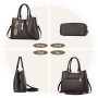 FORRICA Sac à Main Femme Sacs à Bandoulière Pendentif Exquis Sac Fourre Tout PU Cuir Dames Sac Portés Main pour Banquet Navette 