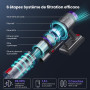 Circlio Aspirateur Balai sans Fil 600W/58000Pa/75min, Aspirateur sans Fil Puissant avec Écran LED Intelligent, Brosse Anti-emmêl