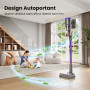 Circlio Aspirateur Balai sans Fil 600W/58000Pa/75min, Aspirateur sans Fil Puissant avec Écran LED Intelligent, Brosse Anti-emmêl