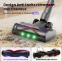 Circlio Aspirateur Balai sans Fil 600W/58000Pa/75min, Aspirateur sans Fil Puissant avec Écran LED Intelligent, Brosse Anti-emmêl