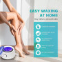 Chauffe Cire Machine avec Kit d'Epilation à Cire Chaude, 400g Perles, 30 Bâtonnets Pour Tout le Corps, Jambes, Visage, Aisselles
