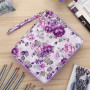 SUMTree 120 Trous Trousse de Crayon, Sac de Crayon pour Dessinateur ou Amateur de Peinture (Fleur Violet)
