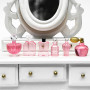 Ieron Miniature Rose Flacons de Parfum 6 Assortiment Boutique Accessoires de Salle de Bain Kit pour Maison de Poupée Ensemble de