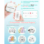 Memoking Mini Imprimante Thermique Portable - T02 Machine à Autocollants Mini Printer sans Encre Poche Imprimante Bluetooth de p