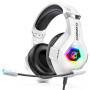 Ozeino Casque Gaming pour Ps5 PC Ps4, Casque Gamer pour Micro RGB 7 Couleurs Transducteurs 50mm Stéréo Basse Micro Anti-Bruit Ré