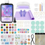 HeyClear 250g Kit de Resine UV avec Lampe, Résine UV Transparent Comprend Moule et Matériel de Moulage pour Création de Bijoux, 