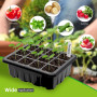 Lostwry 8 Pièces Mini Serre pour Semis, 96 cellules Serre Interieur Plateaux de Culture Semis Bacs à Semis Kit de Germination In