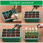 Lostwry 8 Pièces Mini Serre pour Semis, 96 cellules Serre Interieur Plateaux de Culture Semis Bacs à Semis Kit de Germination In