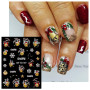 JMEOWIO 3D Noel Stickers Ongles Nail Art, Autocollants Ongles Autoadhésif 5D Deco Ongle Nail Art Design Manucure 4 Feuilles