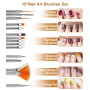 Kit Ongle Acrylique Complet En Gel Avec Lampe Uv 36w,Fraises à électriques,Poudre Acrylique Pour, Beaucoup de décoration manucur