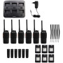 Retevis RT24 Talkie Walkie, Rechargeable Talkies-Walkies avec Chargeur à Six Voie, PMR446 sans Licence 16 Canaux CTCSS/DCS, Talk