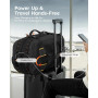 Tolaccea Sac a Dos Voyage Cabine Avion, 40L-50L Grand Sac à Dos Voyage, Pour Ordinateur Portable 15.6 Pouces, Sac Cabine Avion P