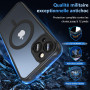 Kuaguozhe Magnétique Coque pour iPhone 13 avec 2 Verre Trempé, Compatible avec MagSafe, Protection Antichoc Coque Etui Mat Arriè