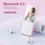 AGPTEK 64Go MP3 Bluetooth avec Haut-Parleur, 2.4" Grand Écran Lecteur MP3 en Métal Qualité Sonore HiFi Audio MP4 Baladeur Sport 