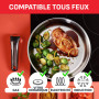 Tefal Ingenio Batterie de cuisine 20 pièces, Poêles, Casseroles, 2 poignées amovibles, Induction, Revêtement antiadhésif, Empila