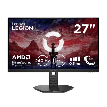 Lenovo Legion 27-10 - Écran Gaming Pro 27'' FHD (IPS, 240Hz, 0.5ms, 2X HDMI 2.1, DP 1.4, Câble HDMI, AMD FreeSync Premium) Régla