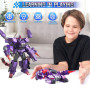 QUANTUM HEROES DINOSTER Robot Transforming 3 en 1 Mosa Storm, 8,66 Pouces, Jouets pour Enfants, Jouets Transformable Chariot et 