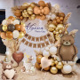 Anniversaire 1 An Decoration Garcon, Ballon Joyeux Anniversaire avec Ballons Marron Bohème, Bannière Happy Birthday, Ballons Ann