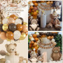 Anniversaire 1 An Decoration Garcon, Ballon Joyeux Anniversaire avec Ballons Marron Bohème, Bannière Happy Birthday, Ballons Ann